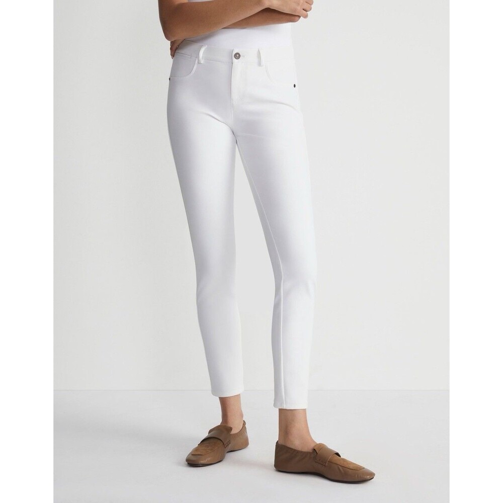 Lafayette 148 New York Acclaimed Stretch Mercer Pants in White Size 6 EUC!!